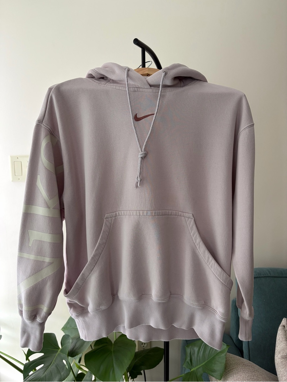 Nike Hoodie in Light Lavender with Subtle Swoosh